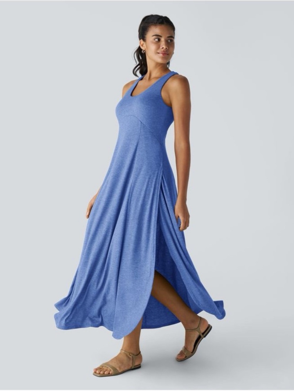 HALARA Blue Sleeveless Maxi Dress